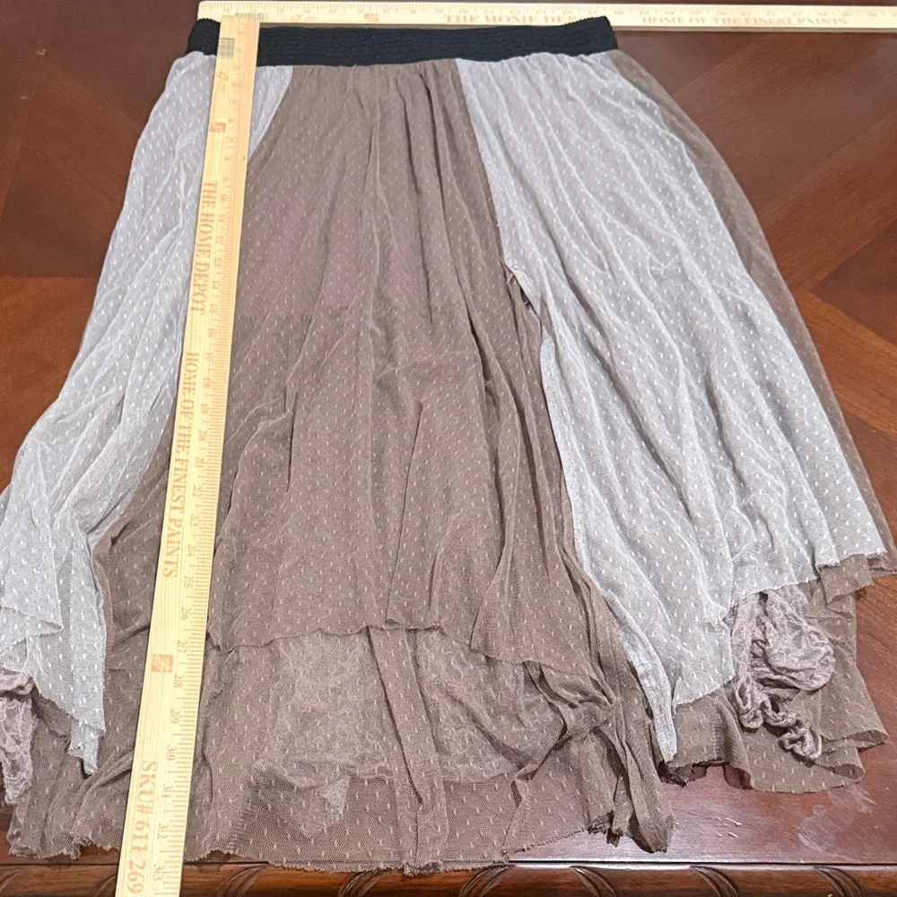 Free people sugar plum fairy lace Brown and Cream Women's Skirt - Picture 8 of 8